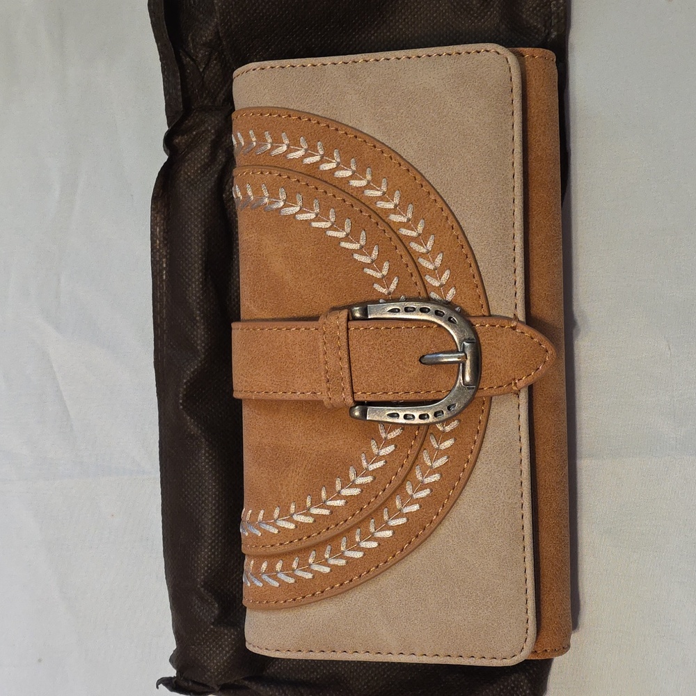 Montana West Buckle  Wallet- Tan (New still in package)